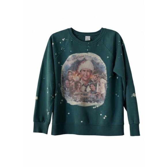 Time & Tru National Lampoon's Christmas Vacation Distressed Sweatshirt Sz M (C2) - Picture 2 of 5